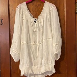 White women’s poet shirt